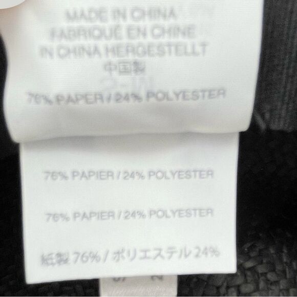 Madewell Wide-Brimmed Straw Fedora Sunhat in Faded Black | Gray Women’s Size S/M - Picture 14 of 16